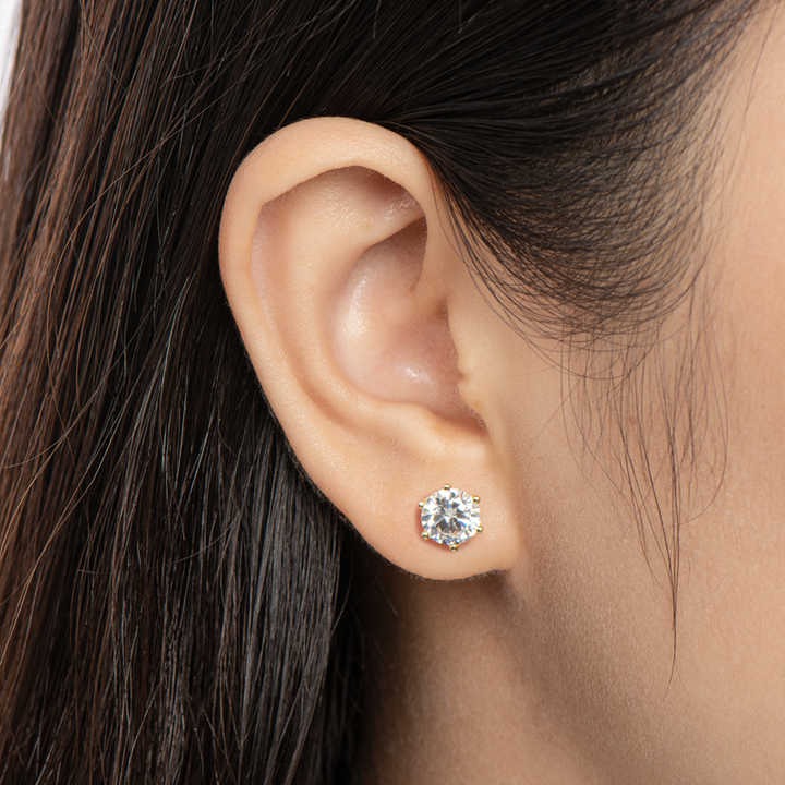 BRILLIANT MOISSANITE STUD EARRINGS