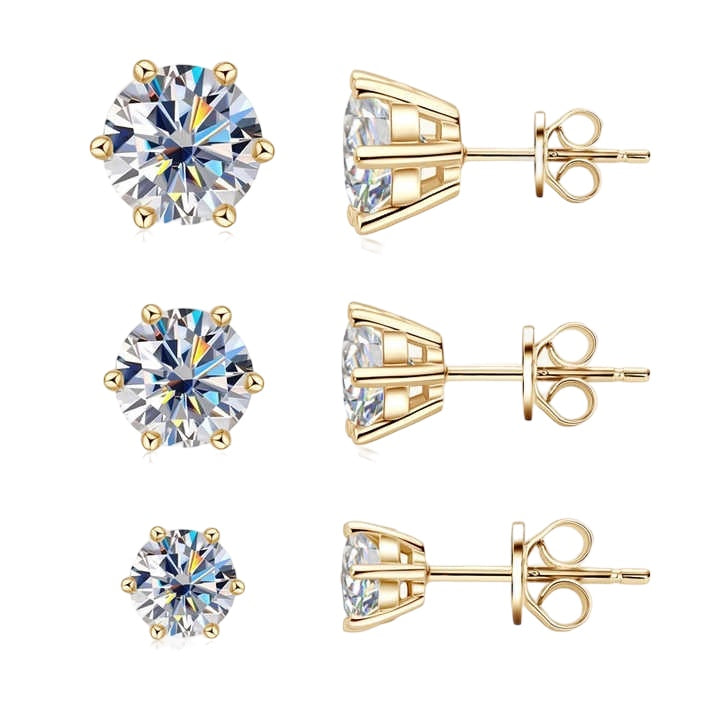 BRILLIANT MOISSANITE STUD EARRINGS