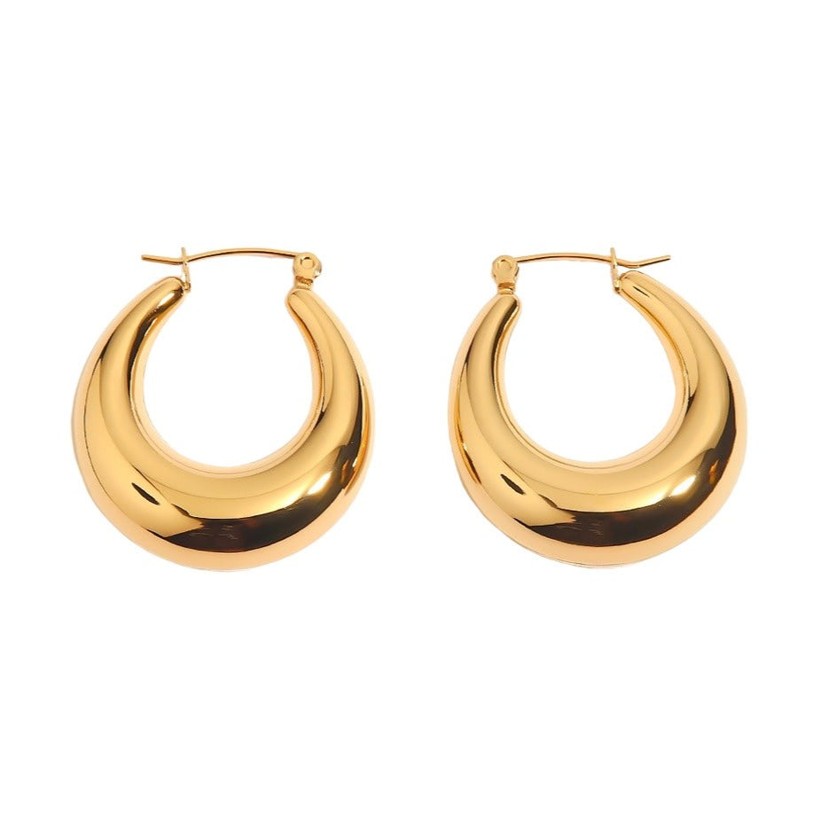 HOLLOW CRESCENT EARRINGS