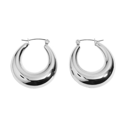 HOLLOW CRESCENT EARRINGS